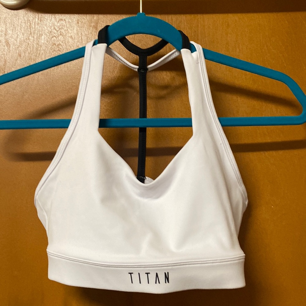 White Titan Sports Bra